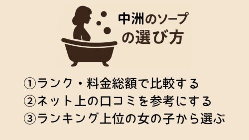 ソープの選び方