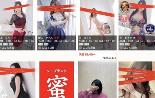 ソープランド蜜　人妻・美熟女専門店 キャスト　HP　