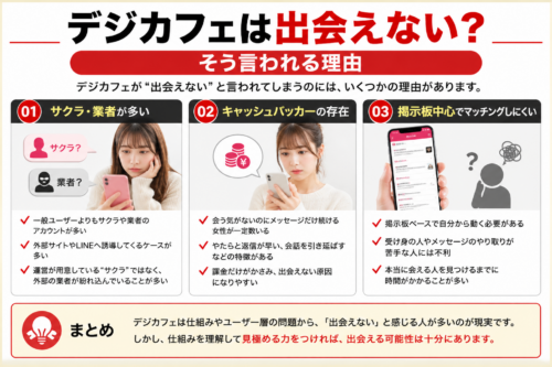 デジカフェは出会えない？